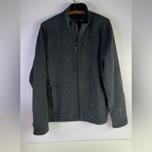 Smartwool Dark Grey Wool Blend Full Zip Jacket Size: medium